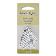 Aluminium Mesh 37x37mm Silver tone x4