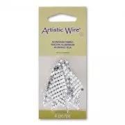 Aluminium Mesh 37x37mm Silver tone x4