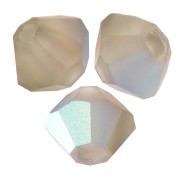 3mm Preciosa Crystal Bicones - Rondelle Bead - Black Diamond AB Matt x30|raw }}