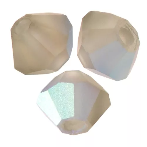 3mm Preciosa Crystal Bicones - Rondelle Bead - Black Diamond AB Matt x30