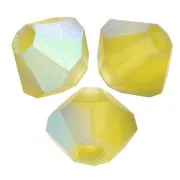 3mm Preciosa Crystal Bicones - Rondelle Bead - Olivine AB Matt x30