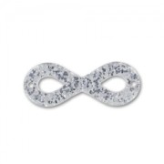 Intercalaire Polaris Infini 26x10 mm Argenté pailleté x1