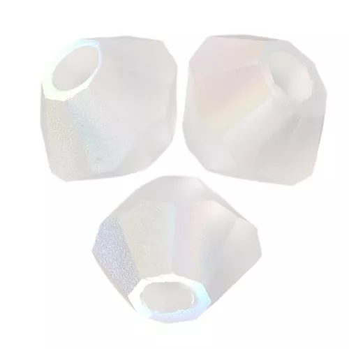 3mm Preciosa Crystal Bicones - Rondelle Bead - Crystal AB Matt x30