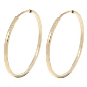 21mm Hoop earrings - 1mm square wire - Gold filled x2|raw }}