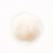 Synthetic fur pompoms 10 cm White x1|raw }}