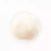 Synthetic fur pompoms 10 cm White x1