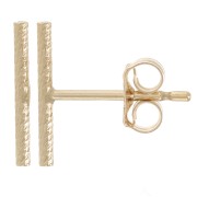 10mm T-shape earStuds twisted effect - Gold filledx2|raw }}