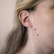 10mm T-shape earStuds twisted effect - Gold filledx2