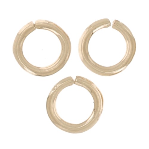 2x0.4mm jumprings open - Gold filled x25