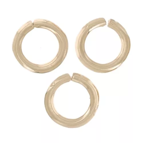 2x0.4mm jumprings open - Gold filled x25