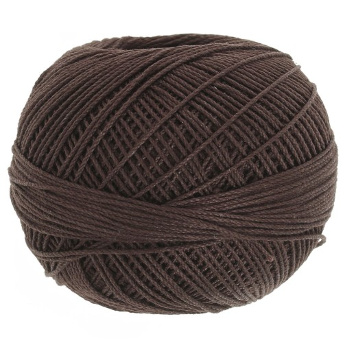 Lizbeth cotton yarn size 10 - Fudge Dark n°697 x111m