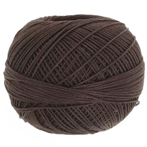 Lizbeth cotton yarn size 10 - Fudge Dark n°697 x111m