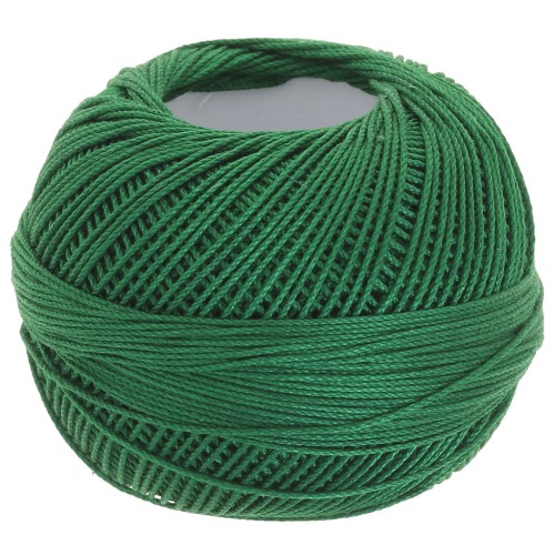 Lizbeth cotton yarn size 10 - Christmas Green n°638 x111m