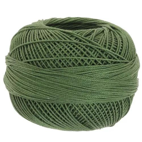 Lizbeth cotton yarn size 10 - Dark Leaf Green n°676 x111m