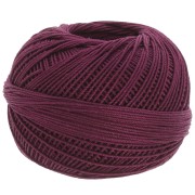 Lizbeth cotton yarn size 10 - Burgundy n°672 x111m|raw }}