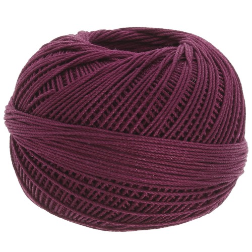 Lizbeth cotton yarn size 10 - Burgundy n°672 x111m