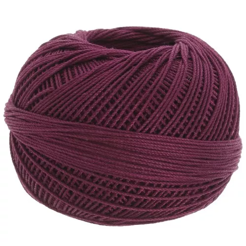 Lizbeth cotton yarn size 10 - Burgundy n°672 x111m