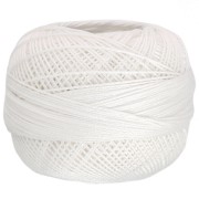 Lizbeth cotton yarn size 10 - Snow White n°601 x111m