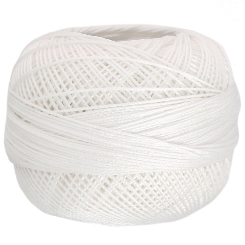 Lizbeth cotton yarn size 10 - Snow White n°601 x111m