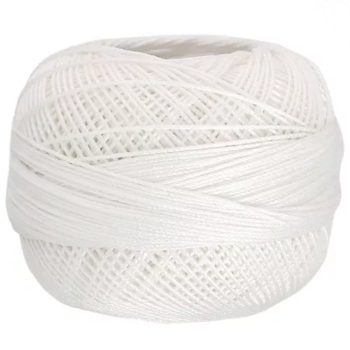 Lizbeth cotton yarn size 10 - Snow White n°601 x111m