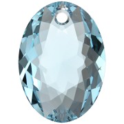 16mm PureCrystal 6438 Elliptic Cut Pendant - Aquamarine x1