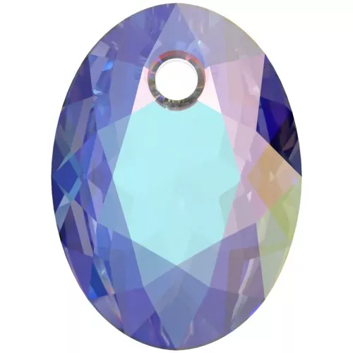 16mm PureCrystal 6438 Elliptic Cut Pendant - Crystal AB x1