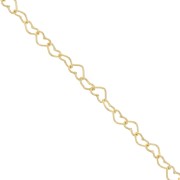 2.8mm Heart Chain - Gold filled x20cm