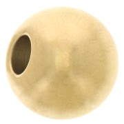 12mm 304L stainless steel flattened round bead - large hole - Gold x1