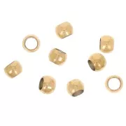 2mm 316 stainless steel Round crushable beads - Gold x100