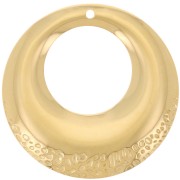 32mm Stainless steel 316LRound hollow pendants - Gold x2