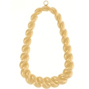 50x31mm Stainless steel 316L Pendants trapeze twisted effect - Gold x2