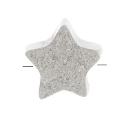 4.5mm 304L stainless steel Flat star bead diamond effect x1