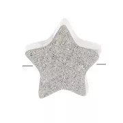 4.5mm 304L stainless steel Flat star bead diamond effect x1