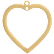 32x30mm 316L stainless steel Hollow heart pendant - Gold x1