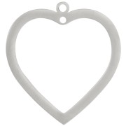 32x30mm 316L stainless steel Hollow heart pendant x1