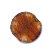 Silver foil flat round 20mm Rose/Topaz  x1|raw }}