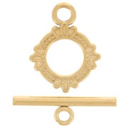 14mm 304L stainless steel T clasp for bracelet or necklace - gold x1