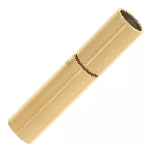 3mm 304L stainless steel Bayonet clasp for cord - Gold x1