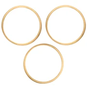 16 mm Mounting Rings and Circle Weaving - Round Wire - Gold-Plated 304L Stainless Steel x20