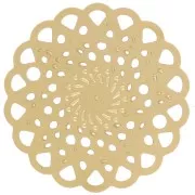13mm Stainless steel 316L Openwork rosette spacer - Gold x1