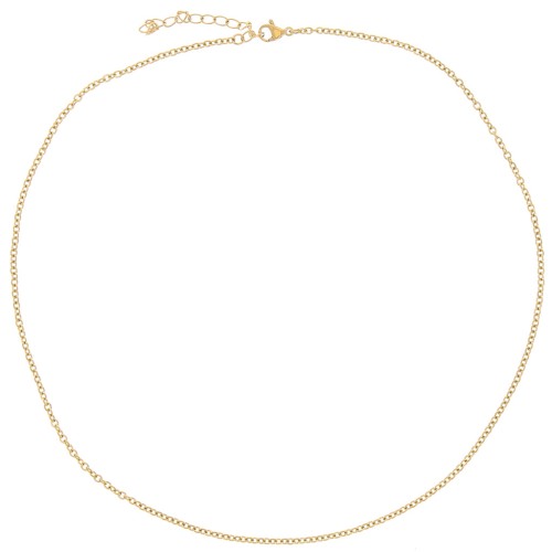 2mm Stainless steel 304L cable mesh choker - Gold x46cm