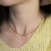 2mm Stainless steel 304L cable mesh choker - Gold x46cm