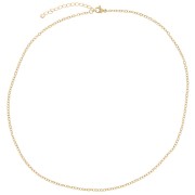 2.1mm Stainless steel 304L Cable mesh choker - Gold x46cm|raw }}