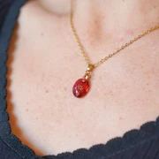 2.1mm Stainless steel 304L Cable mesh choker - Gold x46cm