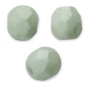 Facets 4 mm Chalk White Teal Luster x50
