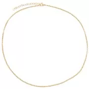 2.1mm Stainless steel 304L Jaseron mesh choker - Gold x46cm