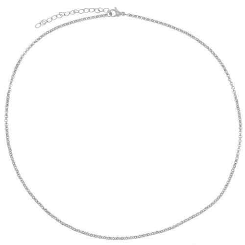 2.1mm Stainless steel 304L Jaseron mesh choker x46cm