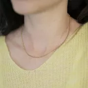 2.1mm Stainless steel 304L Jaseron mesh choker x46cm