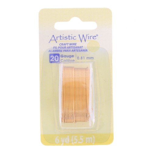 Artistic Brass Wire 0.81 mm anti-tarnish x5.5m