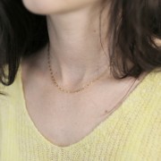 2mm Stainless steel 304L Fancy mesh choker - Gold x46cm